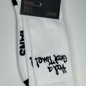Vans White and Black Crew Socks